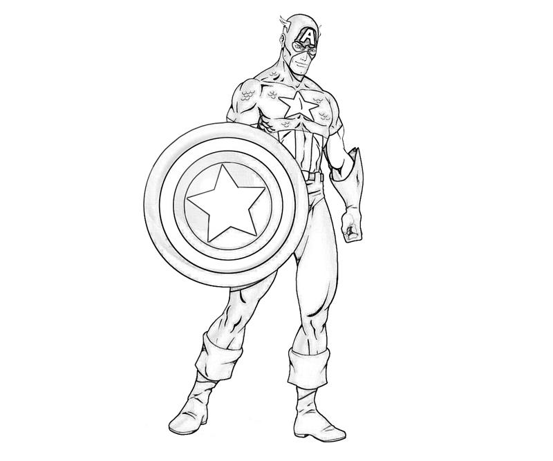 Dibujo para colorear: Captain America (Superhéroes) #76612 - Dibujos para Colorear e Imprimir Gratis