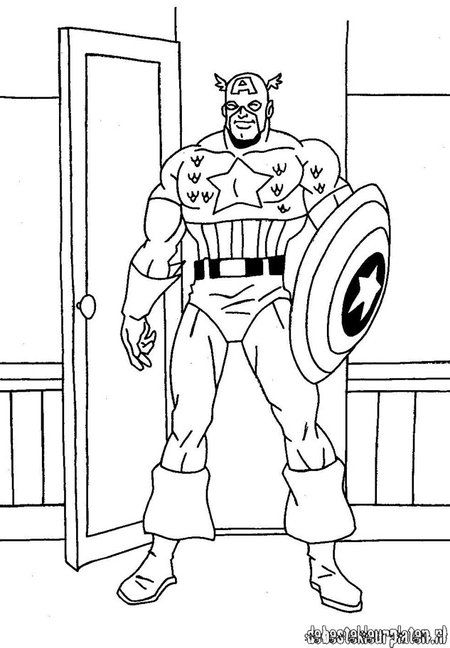 Dibujo para colorear: Captain America (Superhéroes) #76663 - Dibujos para Colorear e Imprimir Gratis