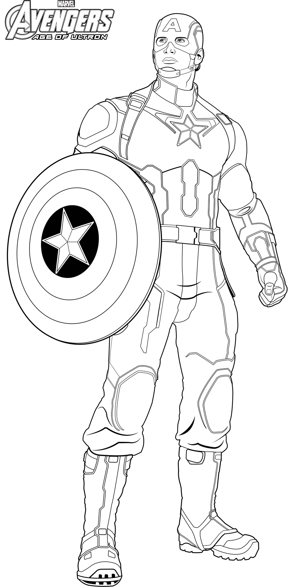 Dibujo para colorear: Captain America (Superhéroes) #76680 - Dibujos para Colorear e Imprimir Gratis