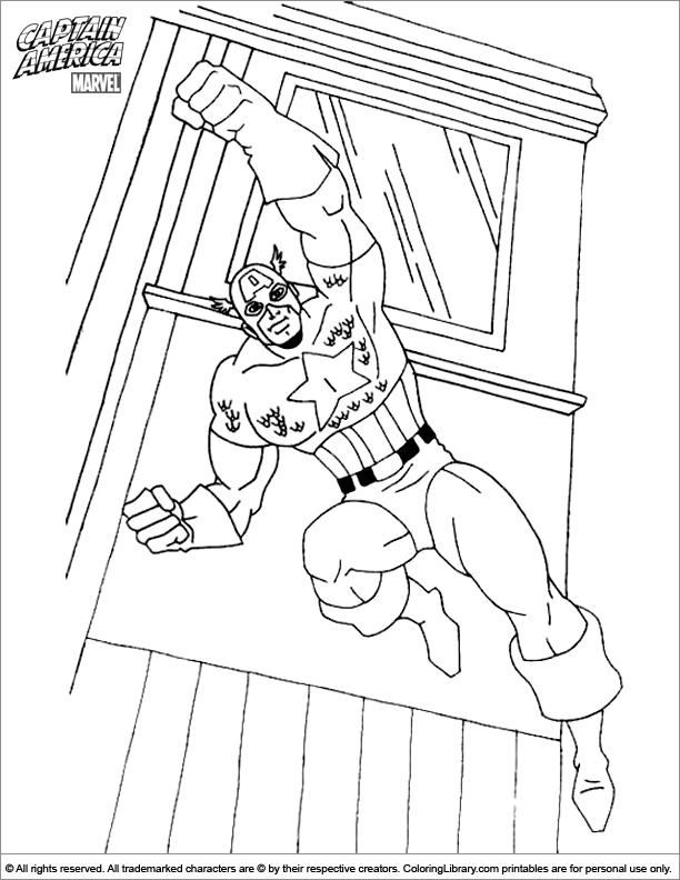 Dibujo para colorear: Captain America (Superhéroes) #76691 - Dibujos para Colorear e Imprimir Gratis