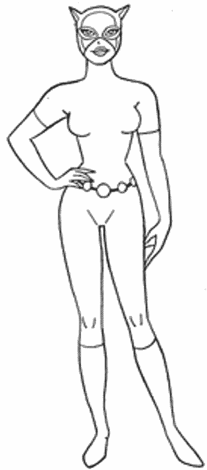 Catwoman 78046 Superhéroes Dibujos para Colorear e Imprimir Gratis