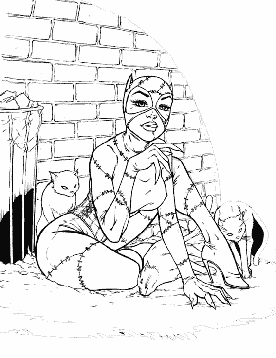 Dibujo para colorear: Catwoman (Superhéroes) #78054 - Dibujos para Colorear e Imprimir Gratis