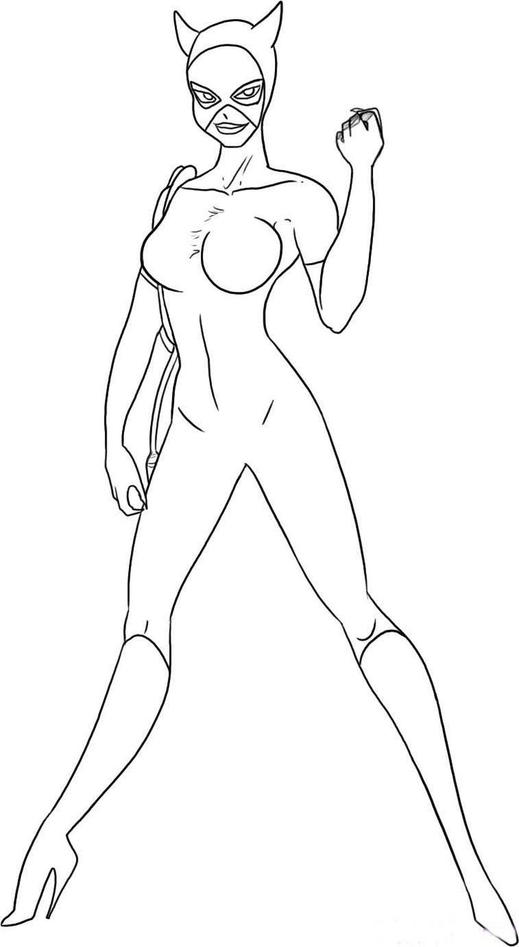 Dibujo para colorear: Catwoman (Superhéroes) #78067 - Dibujos para Colorear e Imprimir Gratis