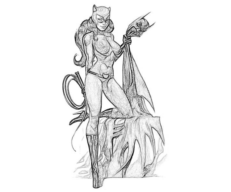 Dibujos de Catwoman 78070 Superhéroes para colorear Páginas
