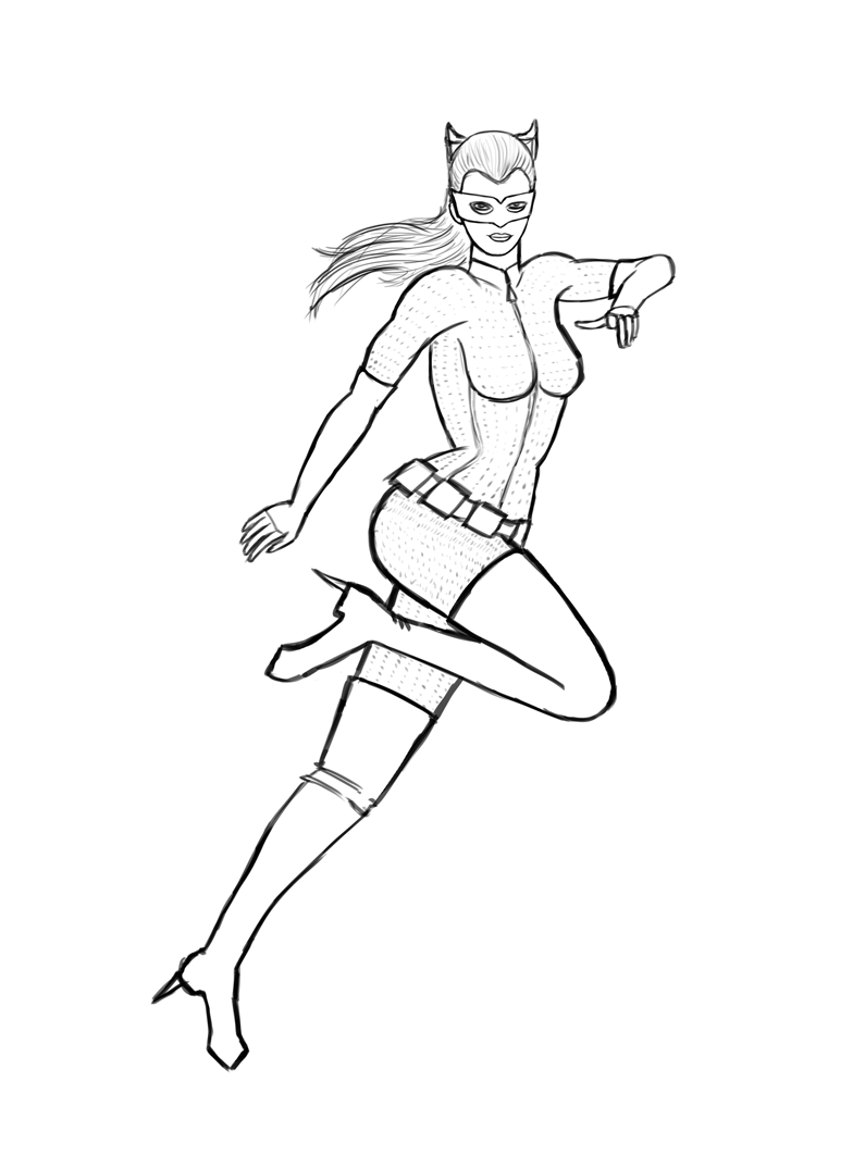 Dibujo para colorear: Catwoman (Superhéroes) #78090 - Dibujos para Colorear e Imprimir Gratis