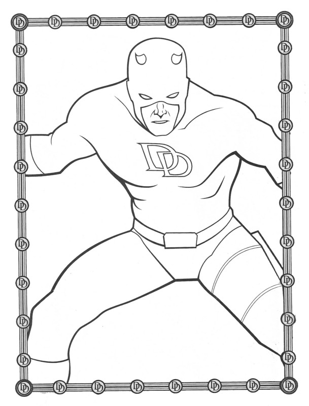 Dibujo para colorear: Daredevil (Superhéroes) #78233 - Dibujos para Colorear e Imprimir Gratis