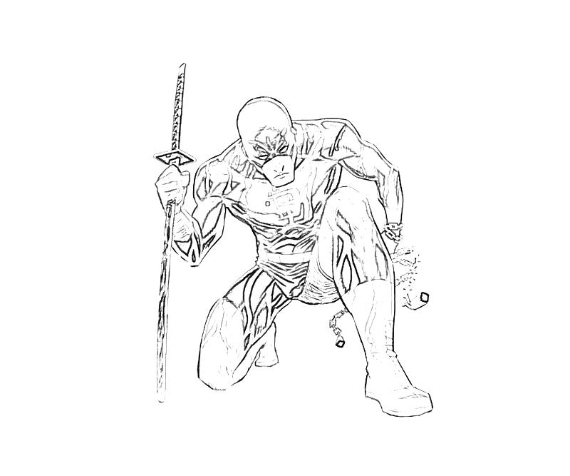 Dibujo para colorear: Daredevil (Superhéroes) #78317 - Dibujos para Colorear e Imprimir Gratis