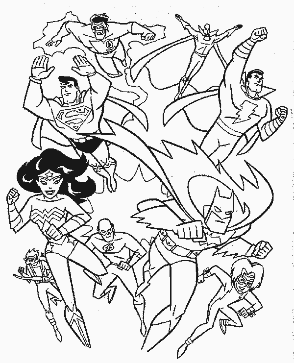 Dibujos de DC Comics Super Heroes #80117 (Superhéroes) para colorear –  Páginas imprimibles gratis