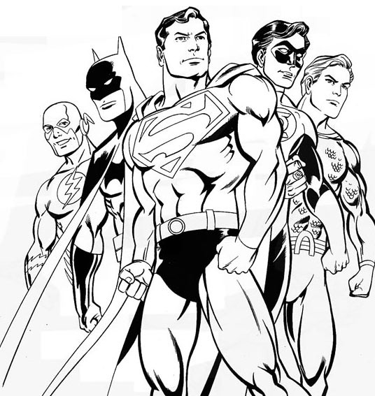 Dibujo para colorear: DC Comics Super Heroes (Superhéroes) #80127 - Dibujos para Colorear e Imprimir Gratis