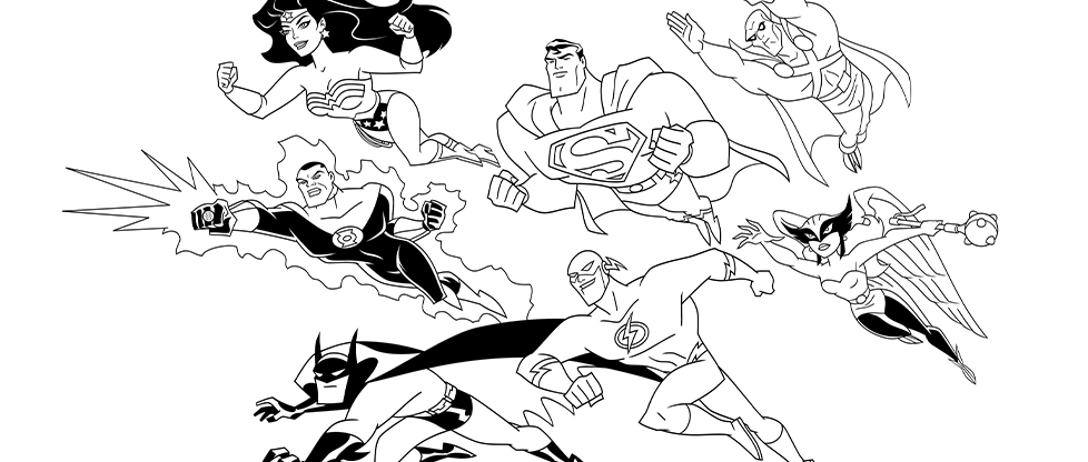 Dibujo para colorear: DC Comics Super Heroes (Superhéroes) #80135 - Dibujos para Colorear e Imprimir Gratis