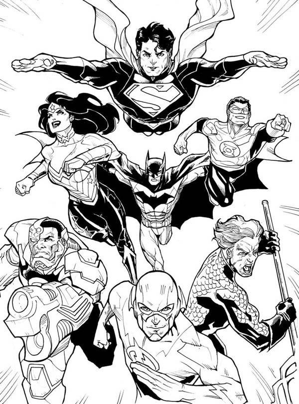 Dibujos de DC Comics Super Heroes #80300 (Superhéroes) para colorear –  Páginas imprimibles gratis