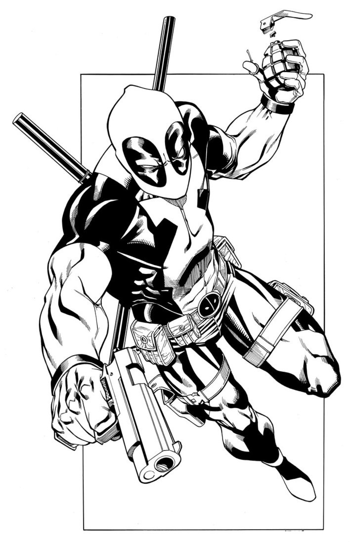 Dibujo para colorear: Deadpool (Superhéroes) #82830 - Dibujos para Colorear e Imprimir Gratis