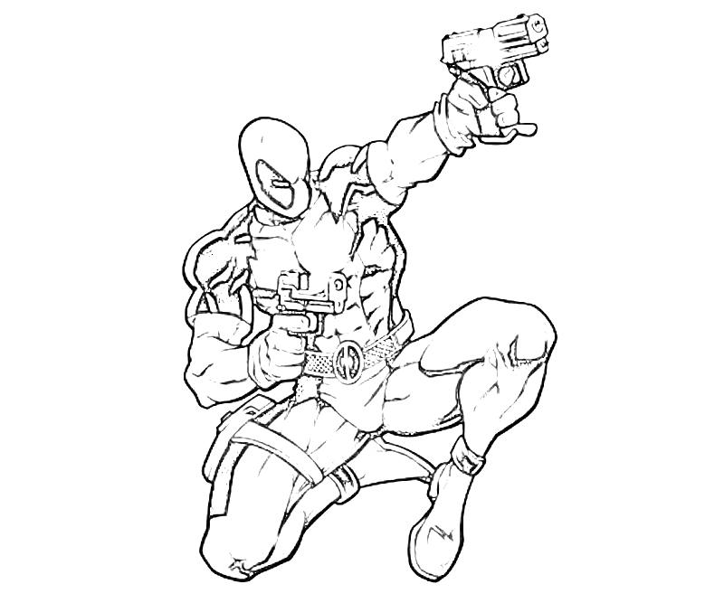 Dibujo para colorear: Deadpool (Superhéroes) #82842 - Dibujos para Colorear e Imprimir Gratis
