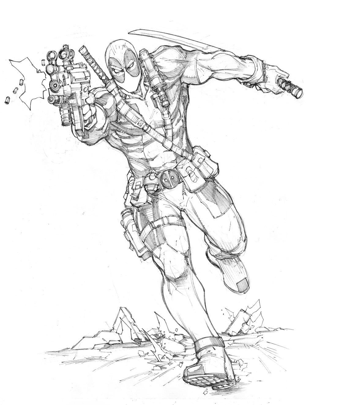Dibujo para colorear: Deadpool (Superhéroes) #82846 - Dibujos para Colorear e Imprimir Gratis