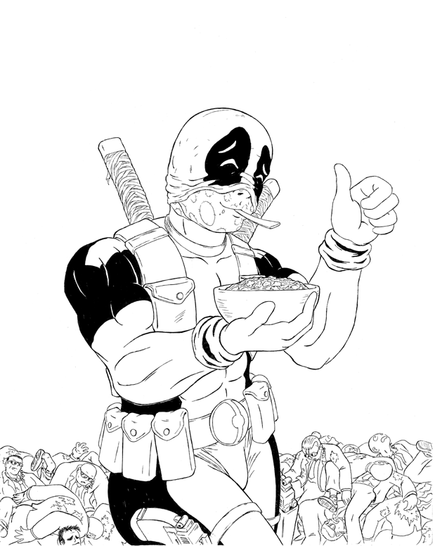Dibujo para colorear: Deadpool (Superhéroes) #82880 - Dibujos para Colorear e Imprimir Gratis