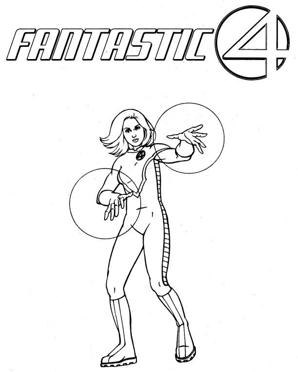 Dibujo para colorear: Fantastic Four (Superhéroes) #76347 - Dibujos para Colorear e Imprimir Gratis