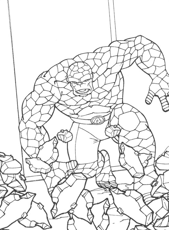 Dibujo para colorear: Fantastic Four (Superhéroes) #76381 - Dibujos para Colorear e Imprimir Gratis