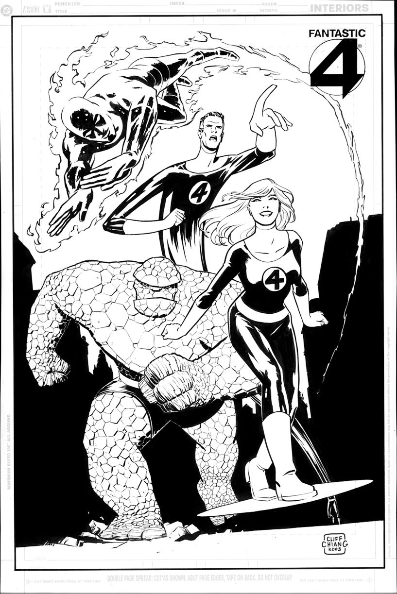 Dibujo para colorear: Fantastic Four (Superhéroes) #76454 - Dibujos para Colorear e Imprimir Gratis