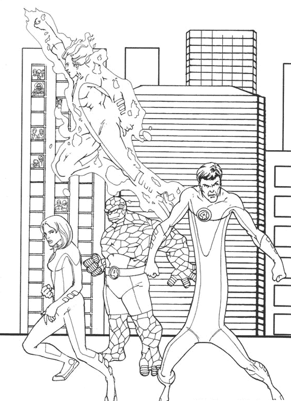 Dibujos de Fantastic Four #76469 (Superhéroes) para colorear – Páginas  imprimibles gratis