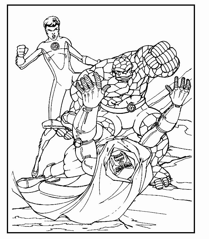 Dibujo para colorear: Fantastic Four (Superhéroes) #76505 - Dibujos para Colorear e Imprimir Gratis