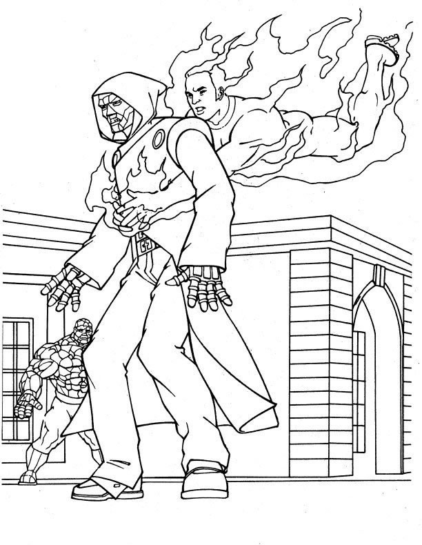 Dibujo para colorear: Fantastic Four (Superhéroes) #76509 - Dibujos para Colorear e Imprimir Gratis