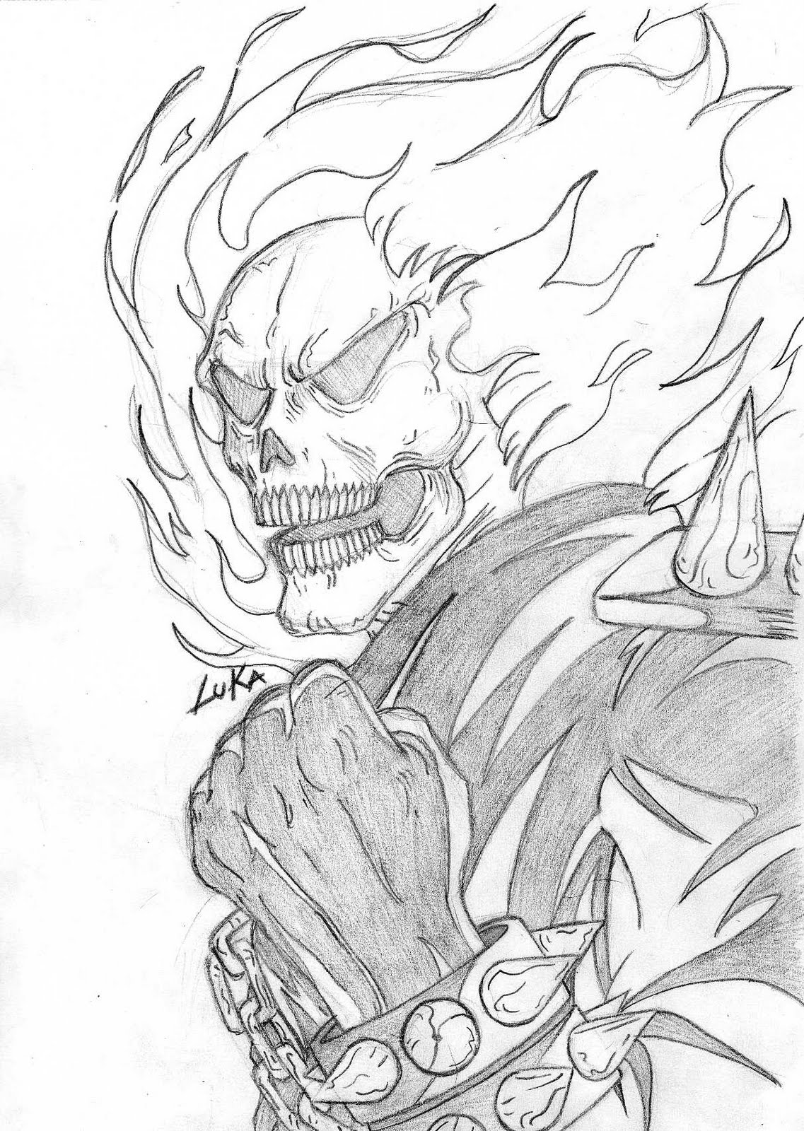 Dibujo para colorear: Ghost Rider (Superhéroes) #82027 - Dibujos para Colorear e Imprimir Gratis
