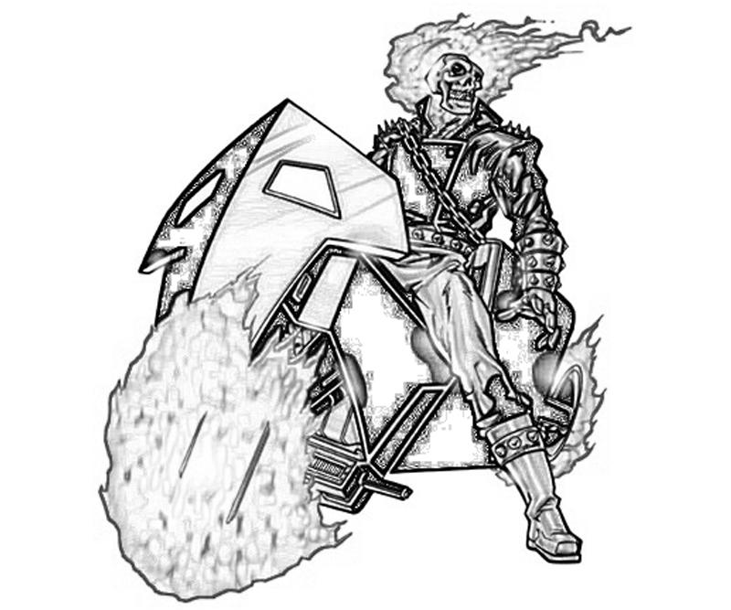 Dibujo para colorear: Ghost Rider (Superhéroes) #82036 - Dibujos para Colorear e Imprimir Gratis