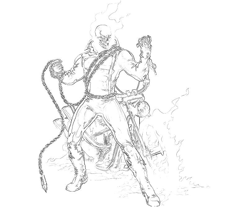 Dibujo para colorear: Ghost Rider (Superhéroes) #82037 - Dibujos para Colorear e Imprimir Gratis