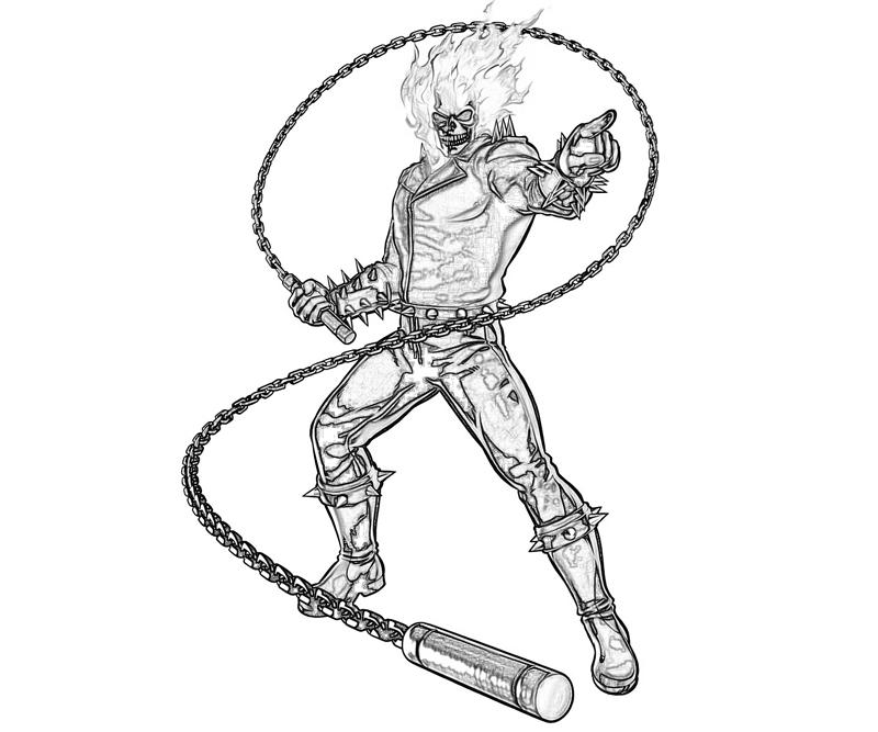Dibujo para colorear: Ghost Rider (Superhéroes) #82046 - Dibujos para Colorear e Imprimir Gratis