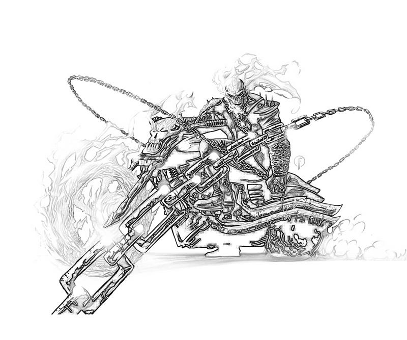 Dibujo para colorear: Ghost Rider (Superhéroes) #82048 - Dibujos para Colorear e Imprimir Gratis