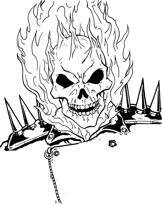 Dibujos de Ghost Rider #82141 (Superhéroes) para colorear – Páginas  imprimibles gratis
