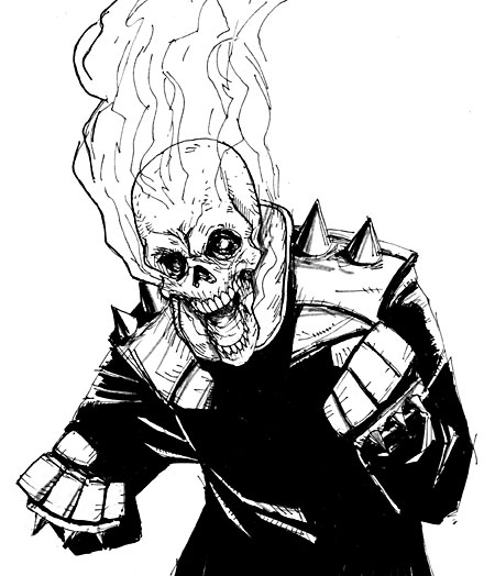 Dibujo para colorear: Ghost Rider (Superhéroes) #82214 - Dibujos para Colorear e Imprimir Gratis