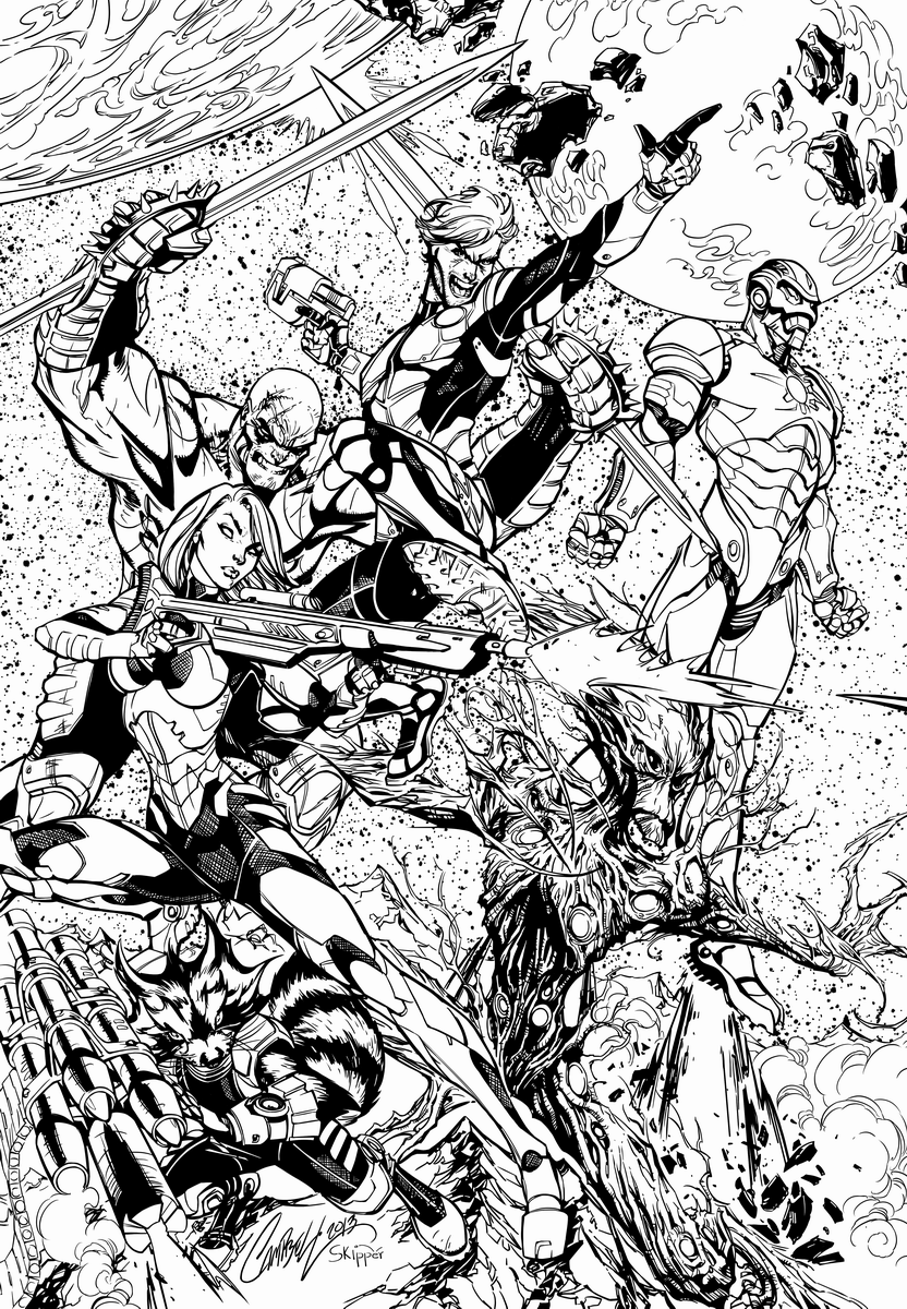 Dibujo para colorear: Guardians of the Galaxy (Superhéroes) #82461 - Dibujos para Colorear e Imprimir Gratis