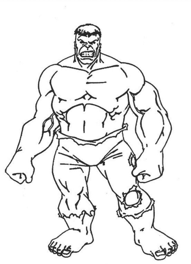 Dibujo para colorear: Hulk (Superhéroes) #79014 - Dibujos para Colorear e Imprimir Gratis