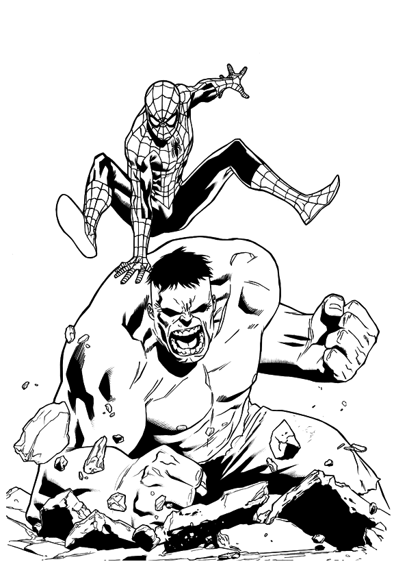 Dibujos de Hulk #79032 (Superhéroes) para colorear y pintar – Páginas para  imprimir