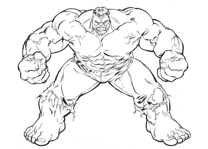 Dibujo para colorear: Hulk (Superhéroes) #79078 - Dibujos para Colorear e Imprimir Gratis