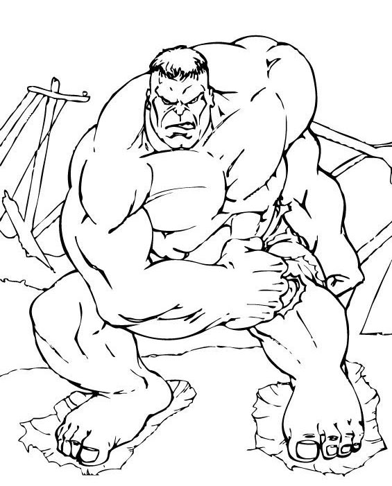 Dibujo para colorear: Hulk (Superhéroes) #79097 - Dibujos para Colorear e Imprimir Gratis