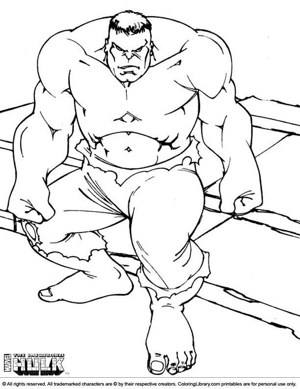 Dibujo para colorear: Hulk (Superhéroes) #79098 - Dibujos para Colorear e Imprimir Gratis