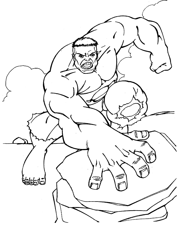 Dibujo para colorear: Hulk (Superhéroes) #79114 - Dibujos para Colorear e Imprimir Gratis