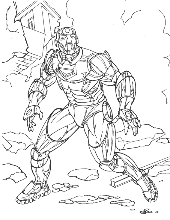 Dibujo para colorear: Iron Man (Superhéroes) #80575 - Dibujos para Colorear e Imprimir Gratis