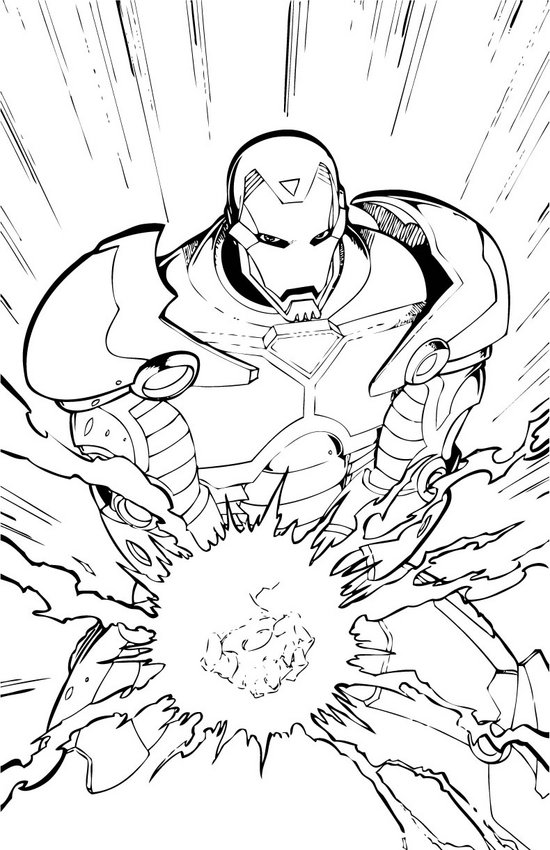 Dibujo para colorear: Iron Man (Superhéroes) #80633 - Dibujos para Colorear e Imprimir Gratis