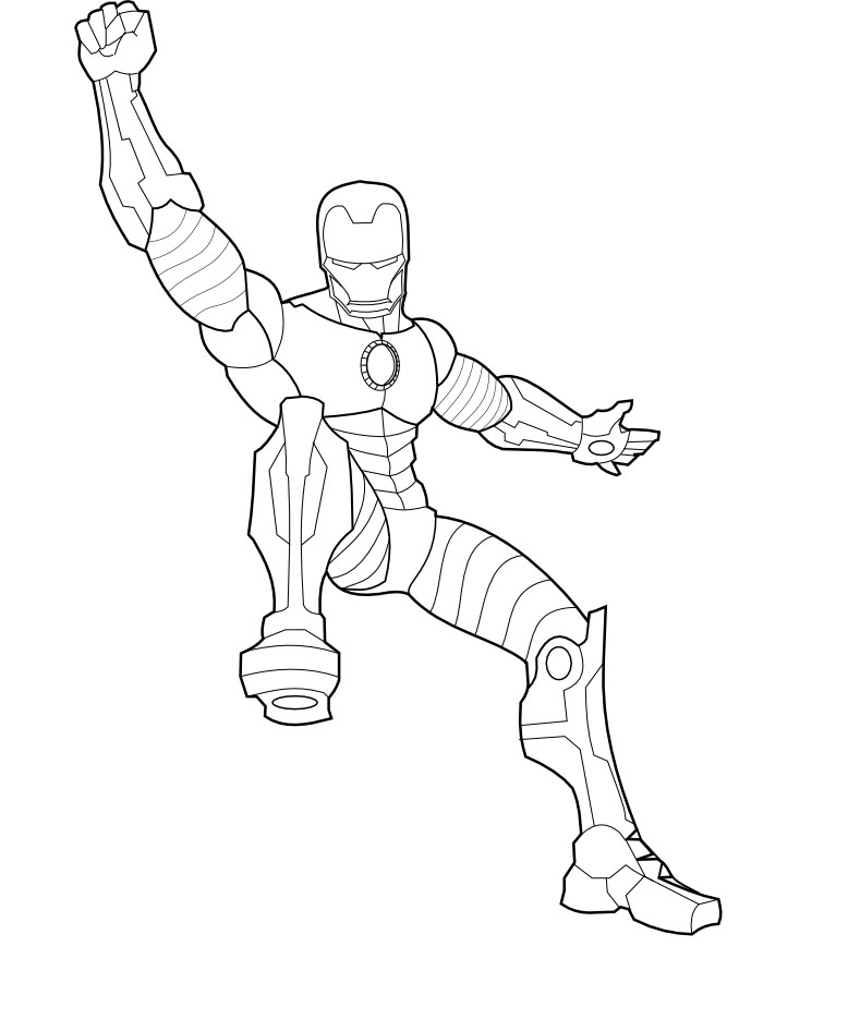 Dibujo para colorear: Iron Man (Superhéroes) #80700 - Dibujos para Colorear e Imprimir Gratis