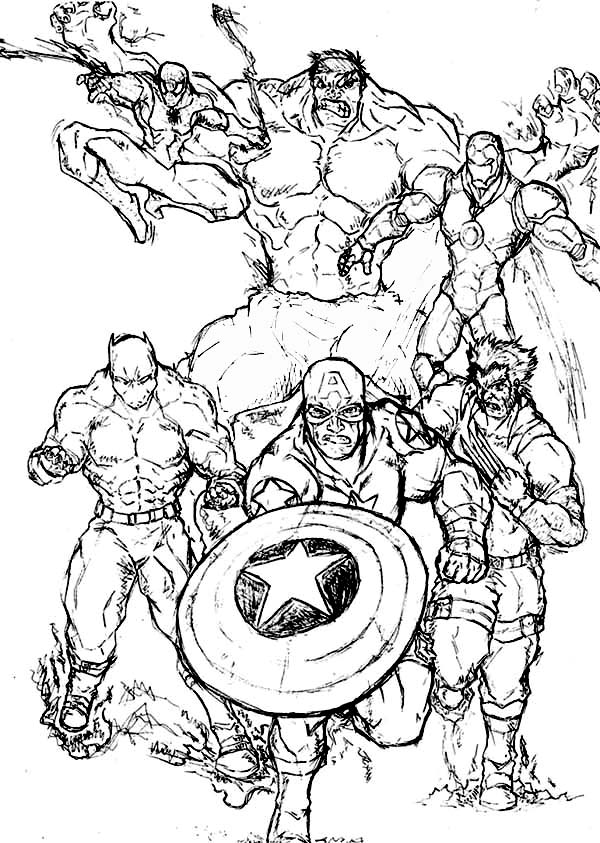 Dibujo para colorear: Marvel Super Heroes (Superhéroes) #79612 - Dibujos para Colorear e Imprimir Gratis