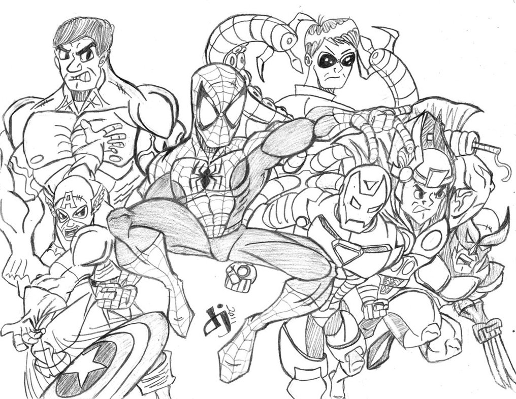 Dibujo para colorear: Marvel Super Heroes (Superhéroes) #79763 - Dibujos para Colorear e Imprimir Gratis