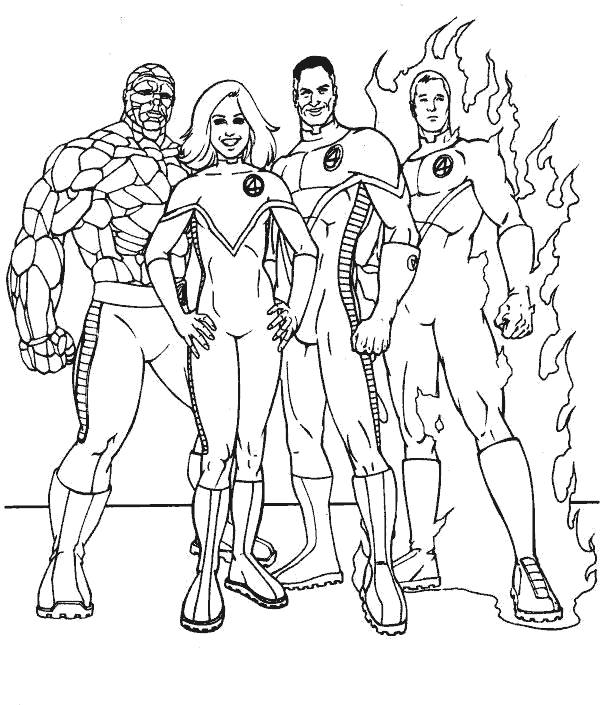 Dibujo para colorear: Mr. Fantastic (Superhéroes) #84753 - Dibujos para Colorear e Imprimir Gratis
