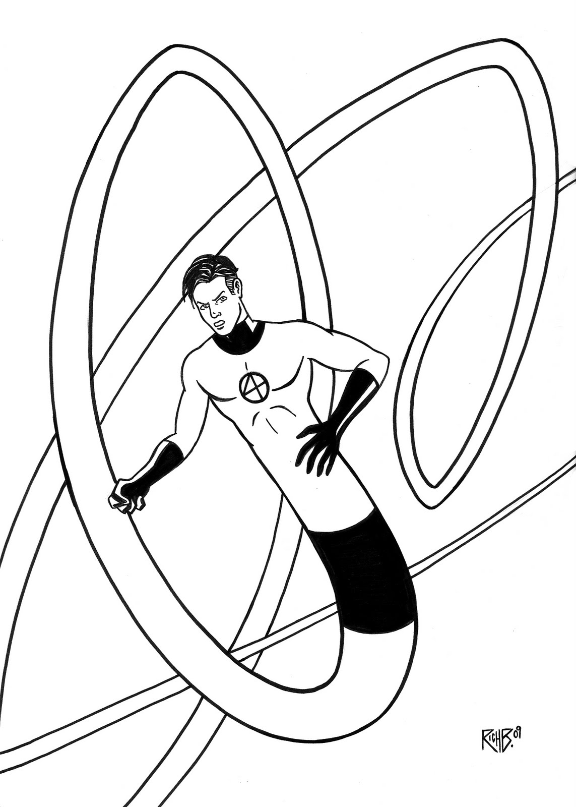 Dibujo para colorear: Mr. Fantastic (Superhéroes) #84774 - Dibujos para Colorear e Imprimir Gratis