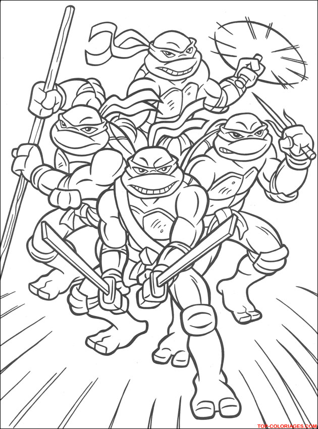Dibujo para colorear: Ninja Turtles (Superhéroes) #75354 - Dibujos para Colorear e Imprimir Gratis