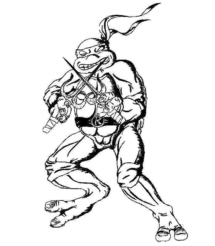 Dibujo para colorear: Ninja Turtles (Superhéroes) #75359 - Dibujos para Colorear e Imprimir Gratis