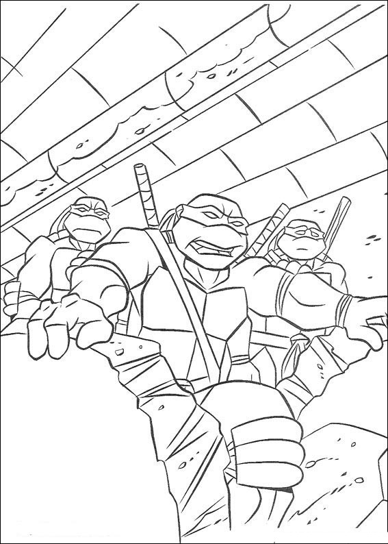 Dibujo para colorear: Ninja Turtles (Superhéroes) #75382 - Dibujos para Colorear e Imprimir Gratis