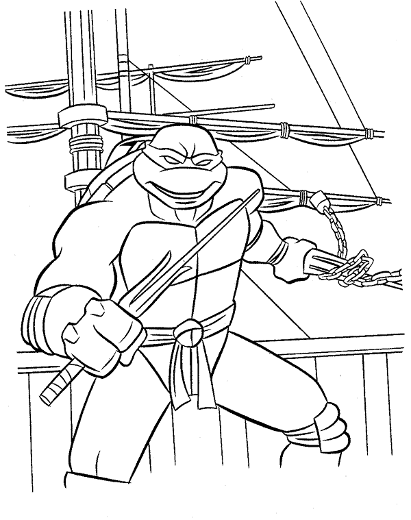 Dibujo para colorear: Ninja Turtles (Superhéroes) #75388 - Dibujos para Colorear e Imprimir Gratis